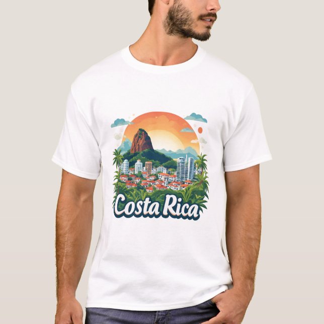 Costa Rica Reise Design 🗺️ T-Shirt (Vorderseite)