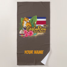 Costa Rica Retro große Katze Vintage Flagge Souven