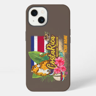 Costa Rica Retro Großkatze Vintage-Flagge Souvenir iPhone 13 Hülle