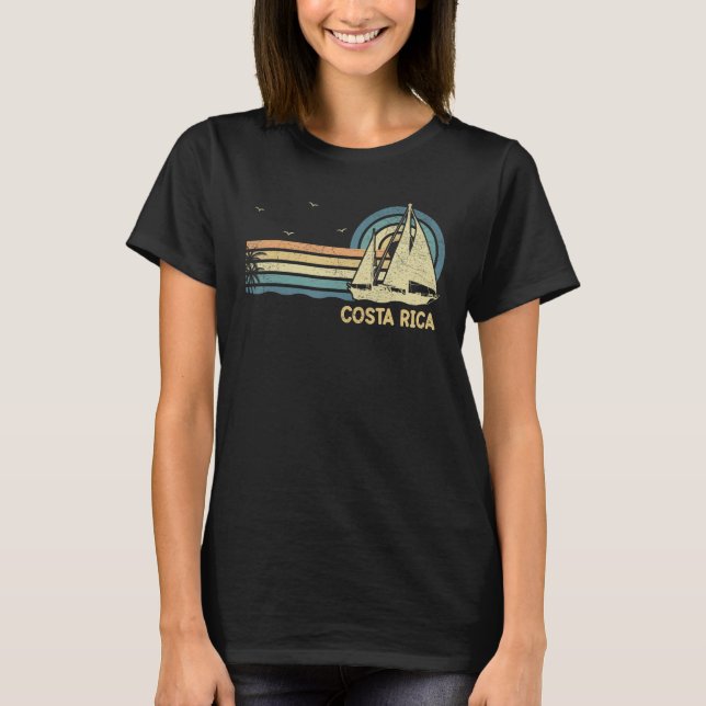 Costa Rica Sailing Vacation Boating Captain Sailbo T-Shirt (Vorderseite)