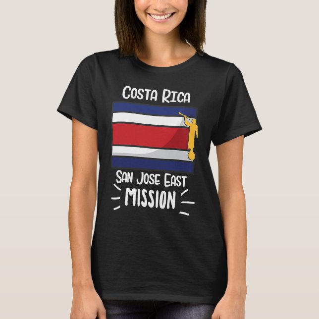 Costa Rica San Jose East Mormon LDS Mission Missio T-Shirt (Vorderseite)