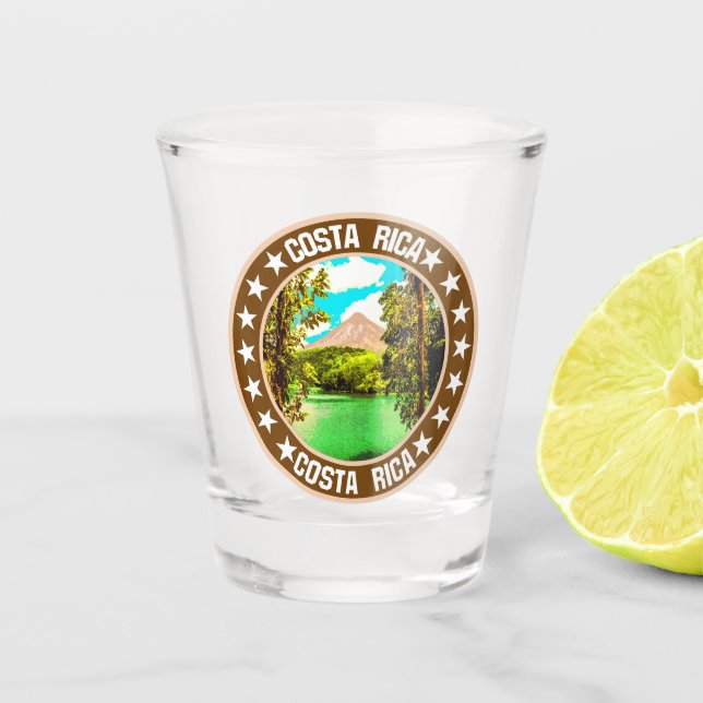 Costa Rica Schnapsglas (Vorderseite)