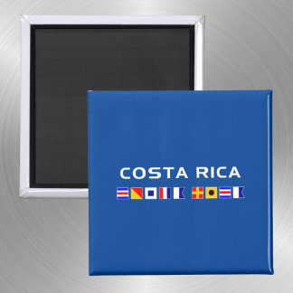 Costa Rica Segel Flaggen dunkel Magnet