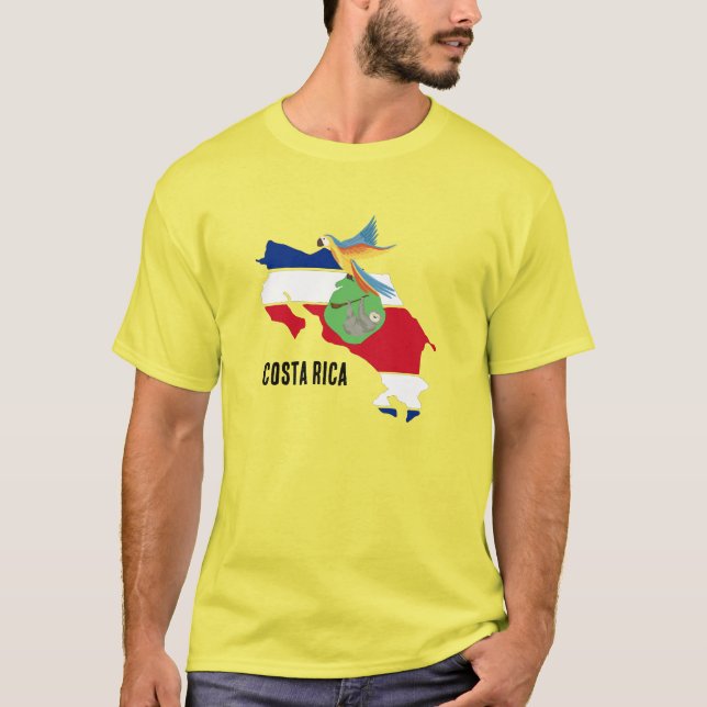 Costa rica, sloth and parrot  T-Shirt (Vorderseite)