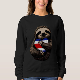 Costa Rica Sloth Costa Rica Fahne Herz Costa Rica Sweatshirt