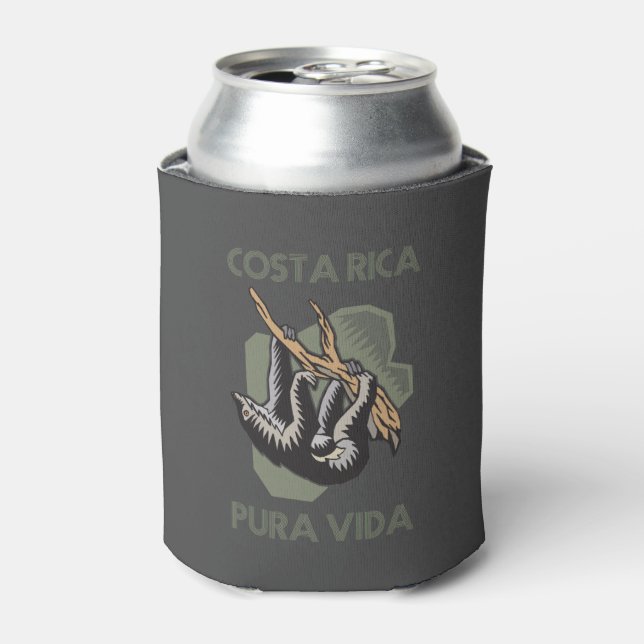 Costa Rica Sloth Souvenir Dosenkühler (Kanne Vorderseite)