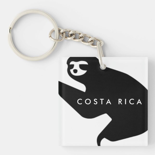 Costa Rica Sloth Souvenir Schlüsselanhänger (Vorderseite)