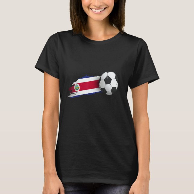 Costa Rica Soccer Ball T-Shirt (Vorderseite)