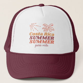 Costa Rica Sommer Retro Urlaub Souvenir Truckerkappe