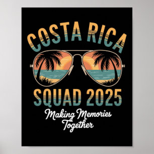 Costa Rica Squad 2025 Urlaub tropische Pura Vida Poster