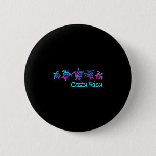 Costa Rica Strand Design Tril Schildkröte Geschenk Button