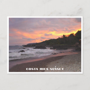 Costa Rica Sunset am Strand Postkarte