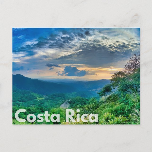 Costa Rica Sunset Postcard Postkarte (Vorderseite)