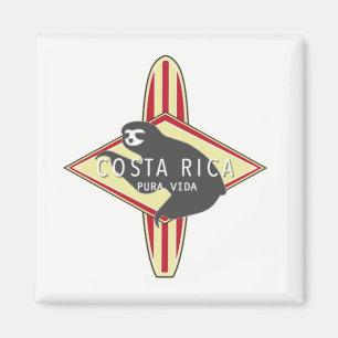Costa Rica Surfen Sloth Magnet
