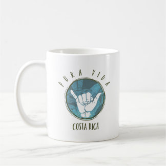 Costa Rica-Surfer Shaka Pura Vida Kaffee Kaffeetasse