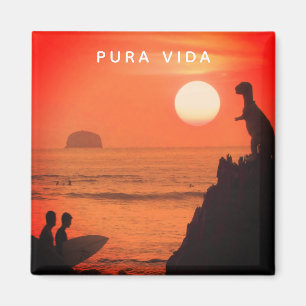 Costa Rica Surfer Sunset Purda Magnet