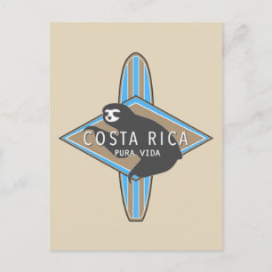 Costa Rica Surfing Postkarte