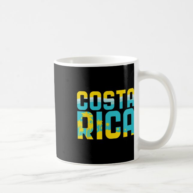 Costa Rica T Shirt Vacation Souvenir Travel Gift  Kaffeetasse (Rechts)
