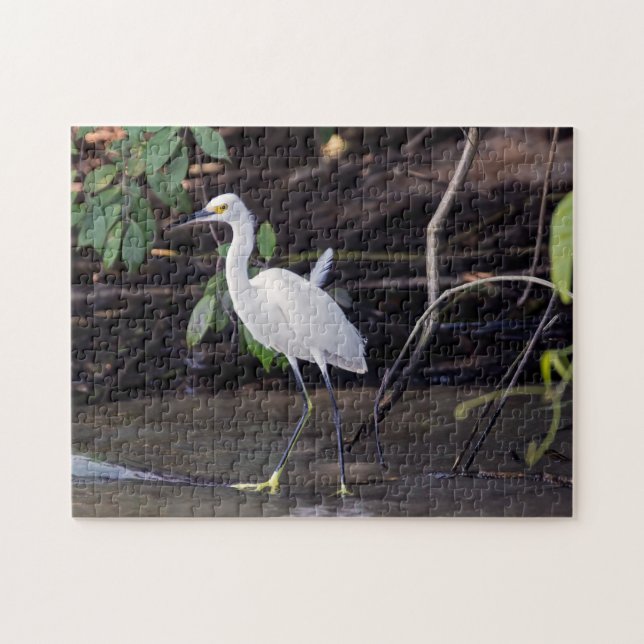 Costa Rica, Tortuguero - Egretta thula Puzzle (Horizontal)