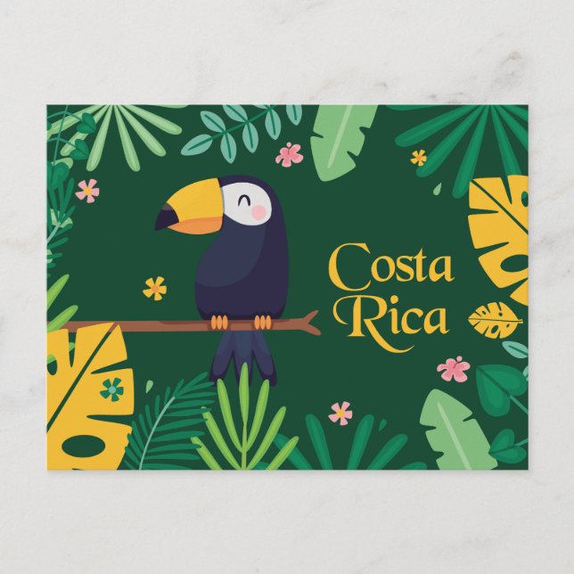 Costa Rica Toucan Postkarte (Vorderseite)