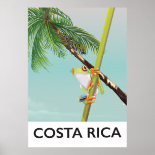 Costa Rica Tree Frog Vacation Poster