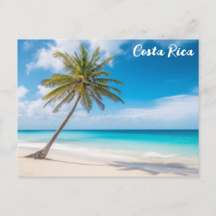 Costa Rica Tropical Beach Palm Trevel Travel Postkarte