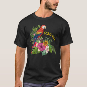 Costa Rica Urlaub Parrot Tropische Blume Frauen T-Shirt