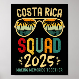 Costa Rica Urlaub Squad 2025 Familienurlaub Tri Poster