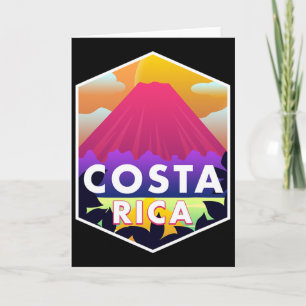 Costa Rica Urlaubs-Souvenir Surfen Reise-Geschenk  Karte