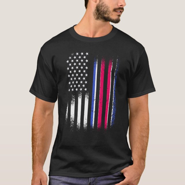 Costa Rica USA Patriot Grown Land USA Fla T-Shirt (Vorderseite)