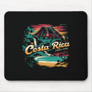 Costa Rica Vintag 70er Retro Throwback Family Vaca Mousepad