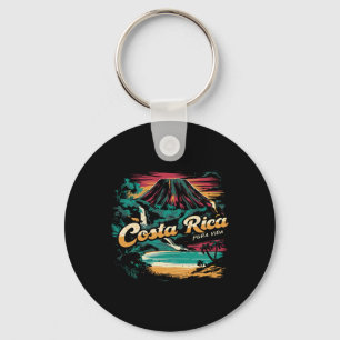 Costa Rica Vintage 70er Retro Throwback Familienur Schlüsselanhänger