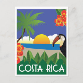 Costa Rica Vintage Reiseart Postkarte