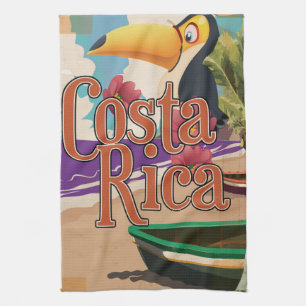 Costa Rica Vintage-Reiseplakat Küchentuch