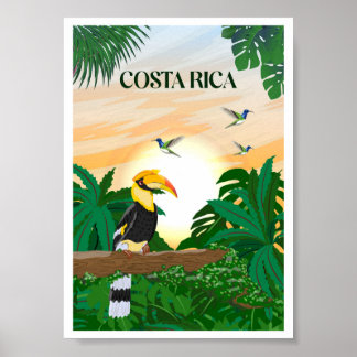 Costa Rica Vintage Reiseplakat Poster