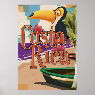 Costa Rica Vintage-Reiseplakat Poster