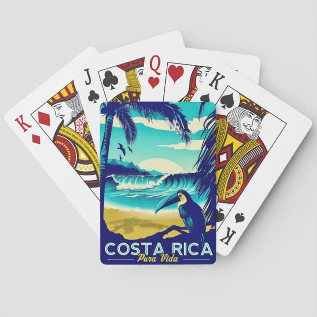 Costa Rica Vintage Spielkarten (Rückseite)