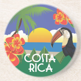 Costa Rica Vintage Style Illustrationen Keramik Or Getränkeuntersetzer
