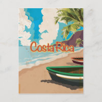 Costa Rica Vintage Travel Poster