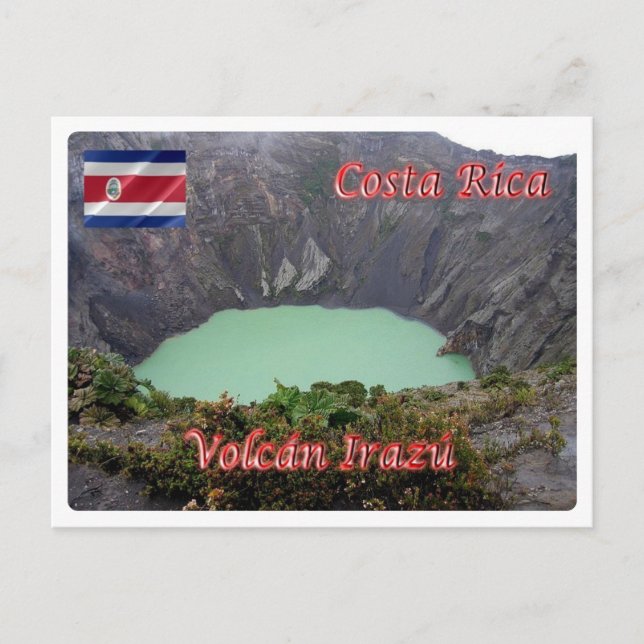 Costa Rica - Vulkan Irazù - Postkarte (Vorderseite)