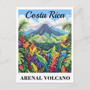 Costa Rica Vulkan Postkarte