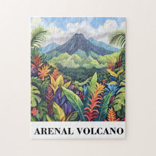 Costa Rica Vulkan Postkarte Puzzle