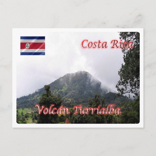 Costa Rica - Vulkan Turrialba - Postkarte (Vorderseite)