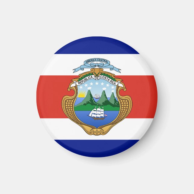 Costa Rica (Wappen/Flagge) Magnet (Vorne)