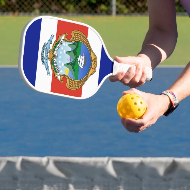 Costa Rica (Wappen/Flagge) Pickleball Schläger (InSitu)