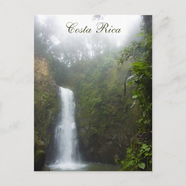 Costa Rica Wasserfall Postkarte (Vorderseite)