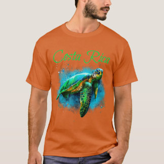 Costa Rica Wasserfarbenschildkröte T-Shirt