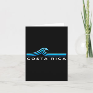 Costa Rica Waves Vintagen Mens Frauen Mädchen Jung Karte