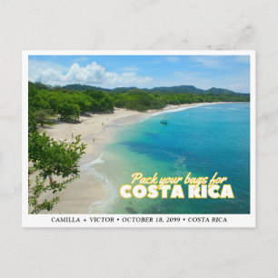 Costa Rica Wedding Save the Date Postcard Postkarte