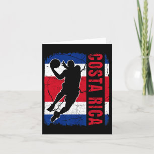 Costa Rican Bysketbyll Player Costa Rica Flag Bysk Karte